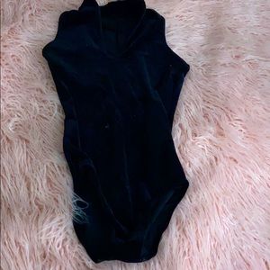 Velvet black leotard